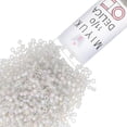 thumbnail image 1 of Miyuki Delica Seed Beads – Size 11/0 (1.6 mm), DB1286, Matte Transparent Gray Mist AB, 7.2 g, Approx. 1440 Beads, 1 of 7