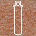 thumbnail image 1 of Matte Transparent Light Peach Miyuki Long Magatama Beads 4x7mm LMA-2102F-TB, 1 of 1