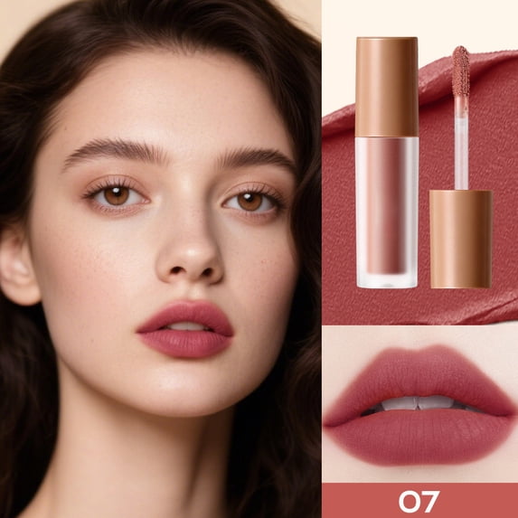 Matte Velvet Air Lip Stain - Lip Gloss, Non-Sticky, Waterproof, Wand for Easy Application, Long Lasting Lip, Delicate Shape Natural Makeup