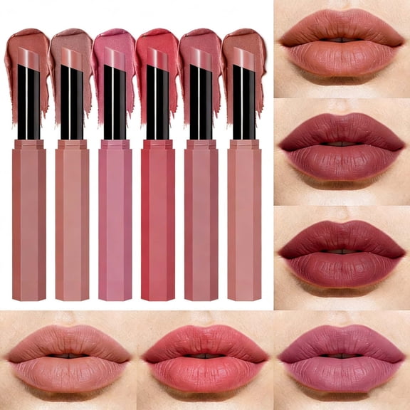 Matte Velvet Lipstick, #05 Rosy Mauve (Rosy Mauve Nude), Highly Pigmented, Long-wearing, Non-drying Formula, Portable Full-size Design for Everyday & Party Makeup, for Women