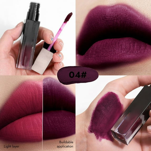 Matte Velvet Liquid Lipstick, Multi-Purpose Makeup, Long-Lasting Non-Transfer formula, Soft Comfortable Finish