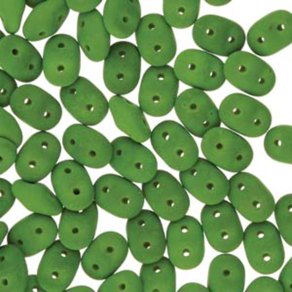 Matte Velvet Lizard Green Superduo Beads DU0502010-29534-TB