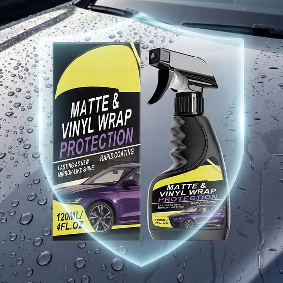 Matte & Vinyl Wrap Protection Spray 120ml - Rapid Coating for Car Paint, Restores Shine, Prevents Fading & Scratches, Long-Lasting Gloss Finish