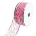 thumbnail image 1 of Matte Webbing with Iridescent Wired Edge Ribbon, 1-1/2-Inch, 10-Yard, Pink, 1 of 1