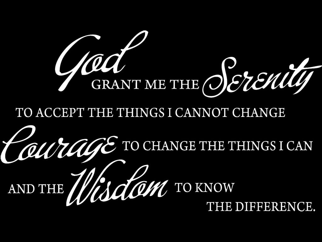 Matte White 32" x 18" God grant me the serenity PRAYER BIBLE... Vinyl Wall Art Home Decor Decal Sticker