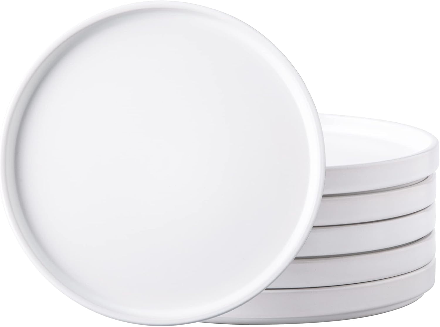 Ceramic Dinner Plates Set Of 6,10.5 Inch Handmade Reactive Glaze Stoneware Plates,Rustic Shape Dinnerware Dish Set For Kitchen,Microwave & Dishwasher Safe,Scratch Re Stant-Reactive Color