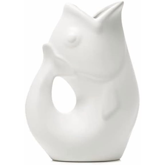 Matte White | Large Water Pitcher or Flower Vase | Matte White Serving Ware for Parties | Indoor & Outdoor Serveware | Centerpiece for Dining Room & Coffee Tables$$Home Decor, Kitchen, & Other