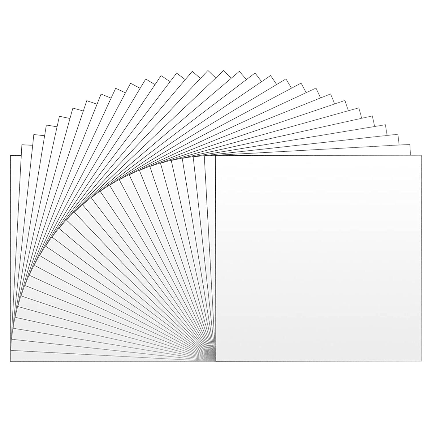 Matte White Permanent Vinyl, 30 Pack 12” x 12” for Cricut & Silhouette Cameo Cutters, Crafts, Signs, Scrapbooking, Waterproof, Indoor-Outdoor Use