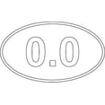 Picniva 0.0 No Running Funny Marathon Oval Bumper Sticker, Matte White ...