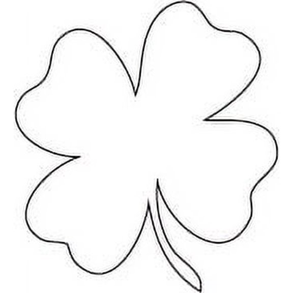 Matte White Picniva 4 Leaf Clover Decal Vinyl Sticker|Cars Trucks Walls Laptop|5 in