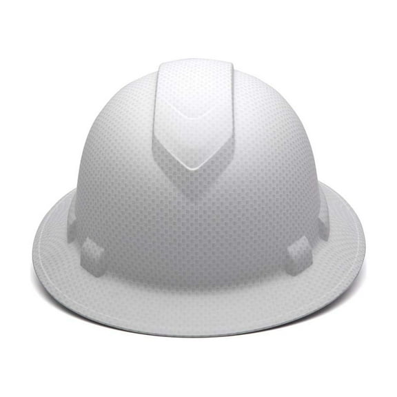Matte White-Ridgeline Full Brim 4 Pt Ratchet Suspension