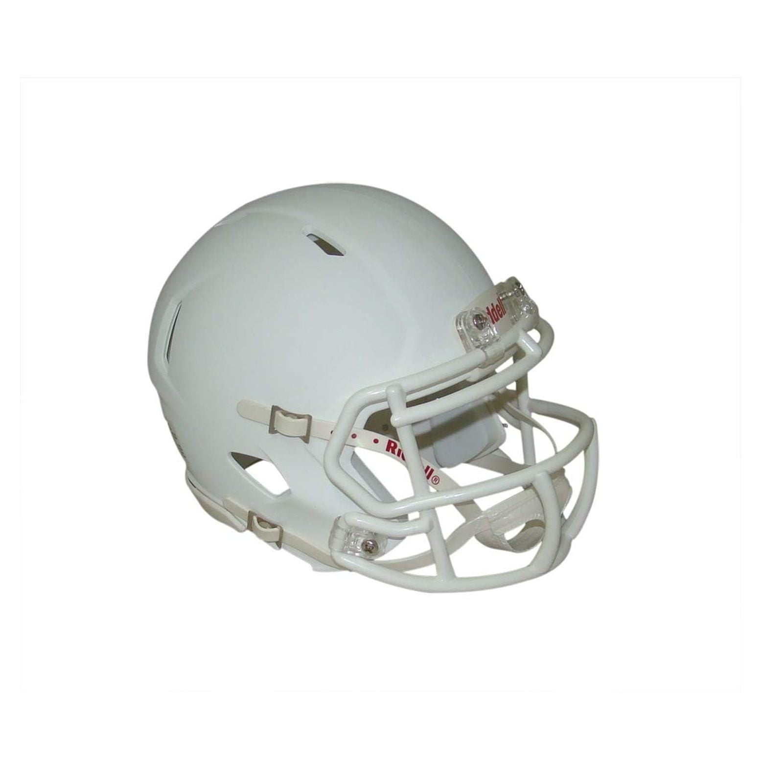 Matte White with White Mask Blank Revolution Speed Mini Football Helmet (Decorative Mini Helmet - NOT Wearable - Does NOT FIT Any Human Head)