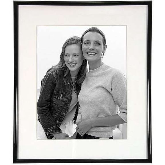 Matte-black acrylic 11x13 8x10 with coordinated mat - 8x10