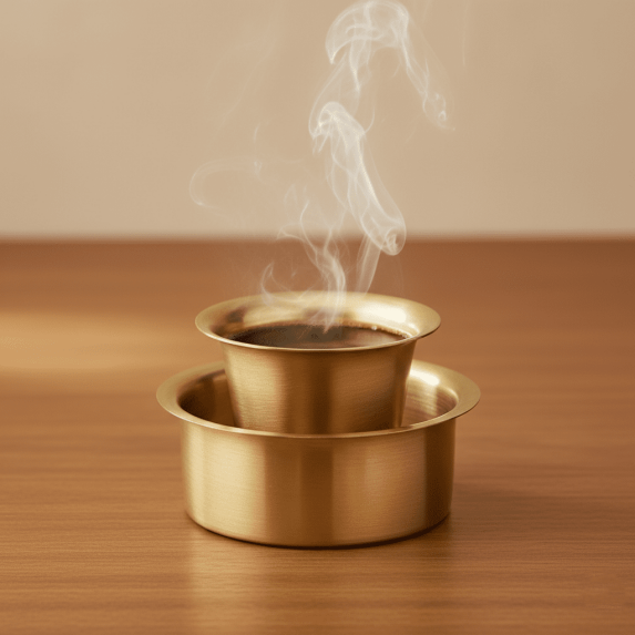 Matte finish Brass Dabara-Tumbler Combo