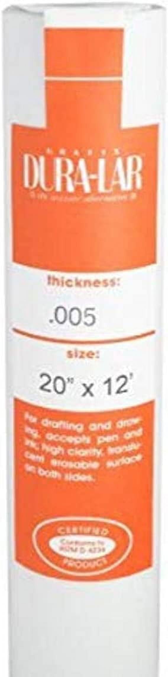 Matte x 12’ Roll 005” DuraLar, Economical Alternative to Drafting Film