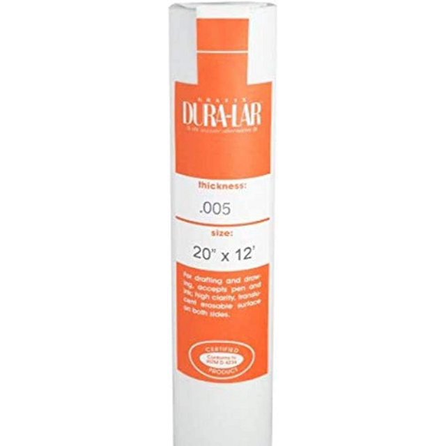 Matte x 12’ Roll 005” DuraLar, Economical Alternative to Drafting Film