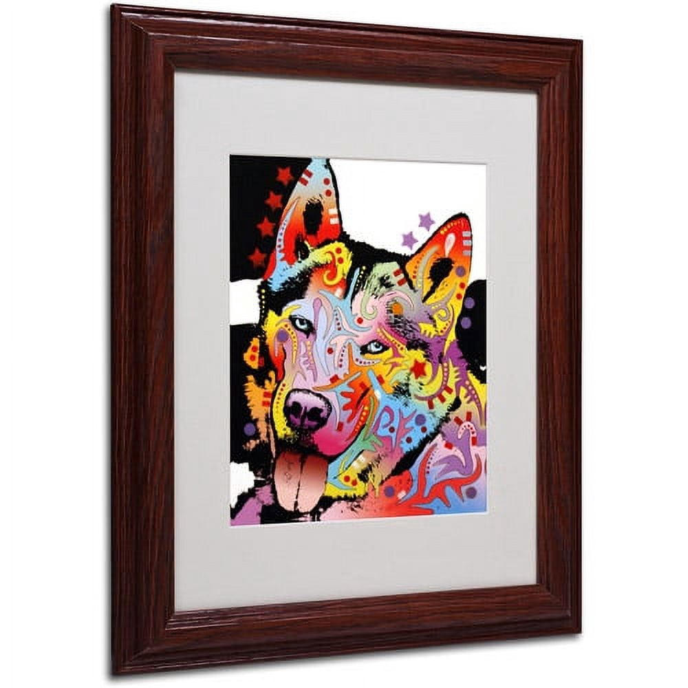 Matted art under acrylic in a wood frame