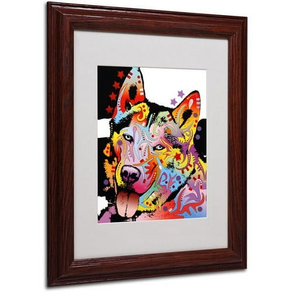 Matted art under acrylic in a wood frame