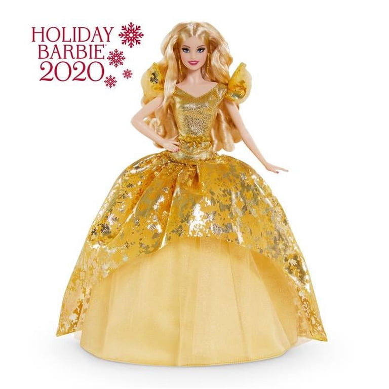 Mattel 12 in. 2020 Holiday Barbie Doll with Blonde Long Hair for 6