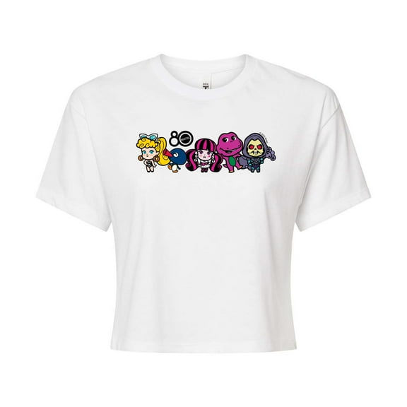 Mattel - 80Th Lineup Color  - Juniors Cropped Graphic T-Shirt