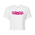 thumbnail image 1 of Mattel - 80Th Lineup Pink  - Juniors Cropped Graphic T-Shirt, 1 of 4