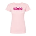 thumbnail image 1 of Mattel - 80Th Lineup Pink  - Juniors Fitted Graphic T-Shirt, 1 of 3