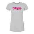 thumbnail image 1 of Mattel - 80Th Lineup Pink  - Juniors Fitted Graphic T-Shirt, 1 of 4