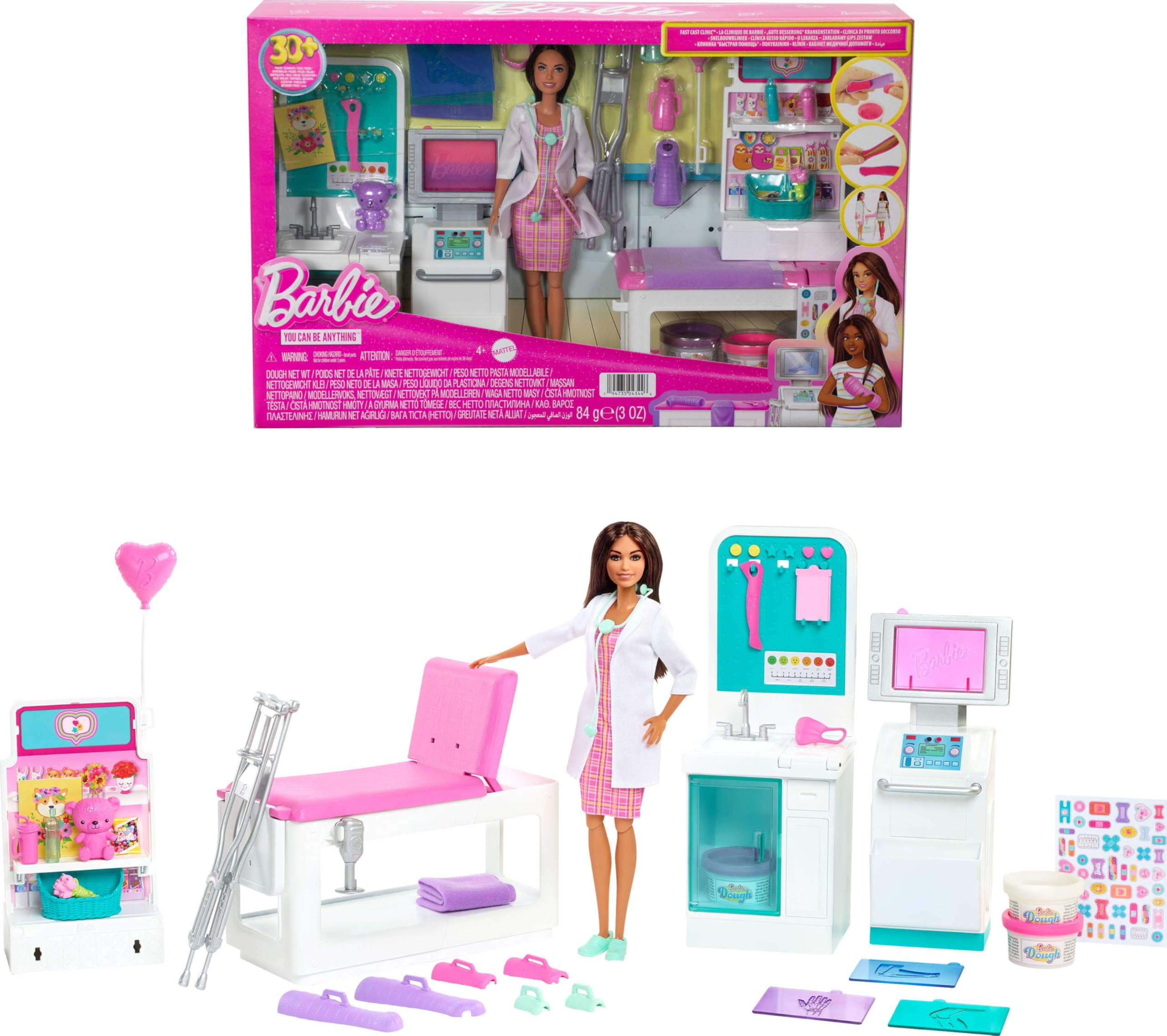 Free Shipping! Barbie Medical Playset with Doctor Doll, Cast