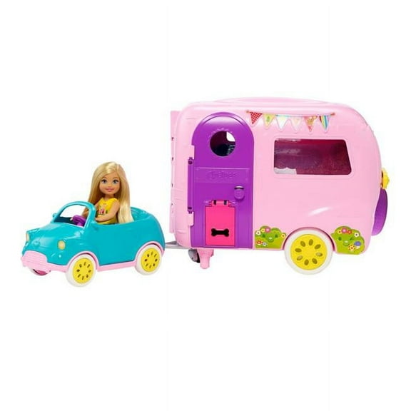 Mattel Barbie Club Chelsea Camper, Pink & Violet, 3.84 oz