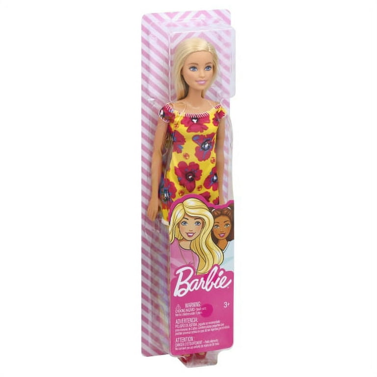 Mattel - Barbie Doll - FLORAL DRESS (Yellow) - Walmart.com