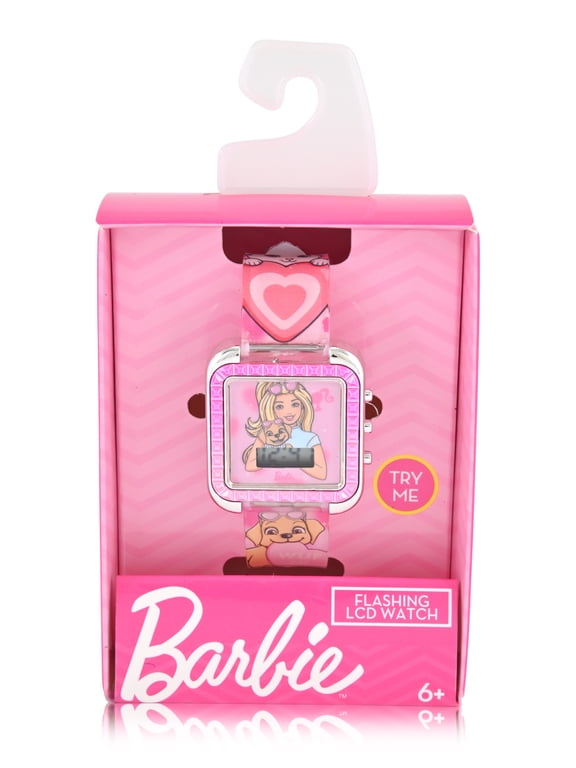 Barbie Female Child Pink LCD Watch, BDT4233WM
