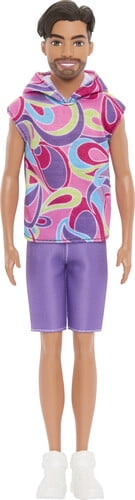 Mattel - Barbie Ken Fashionista Doll, Brunette with Totally Hair-Inspired Look, 65th Anniversary