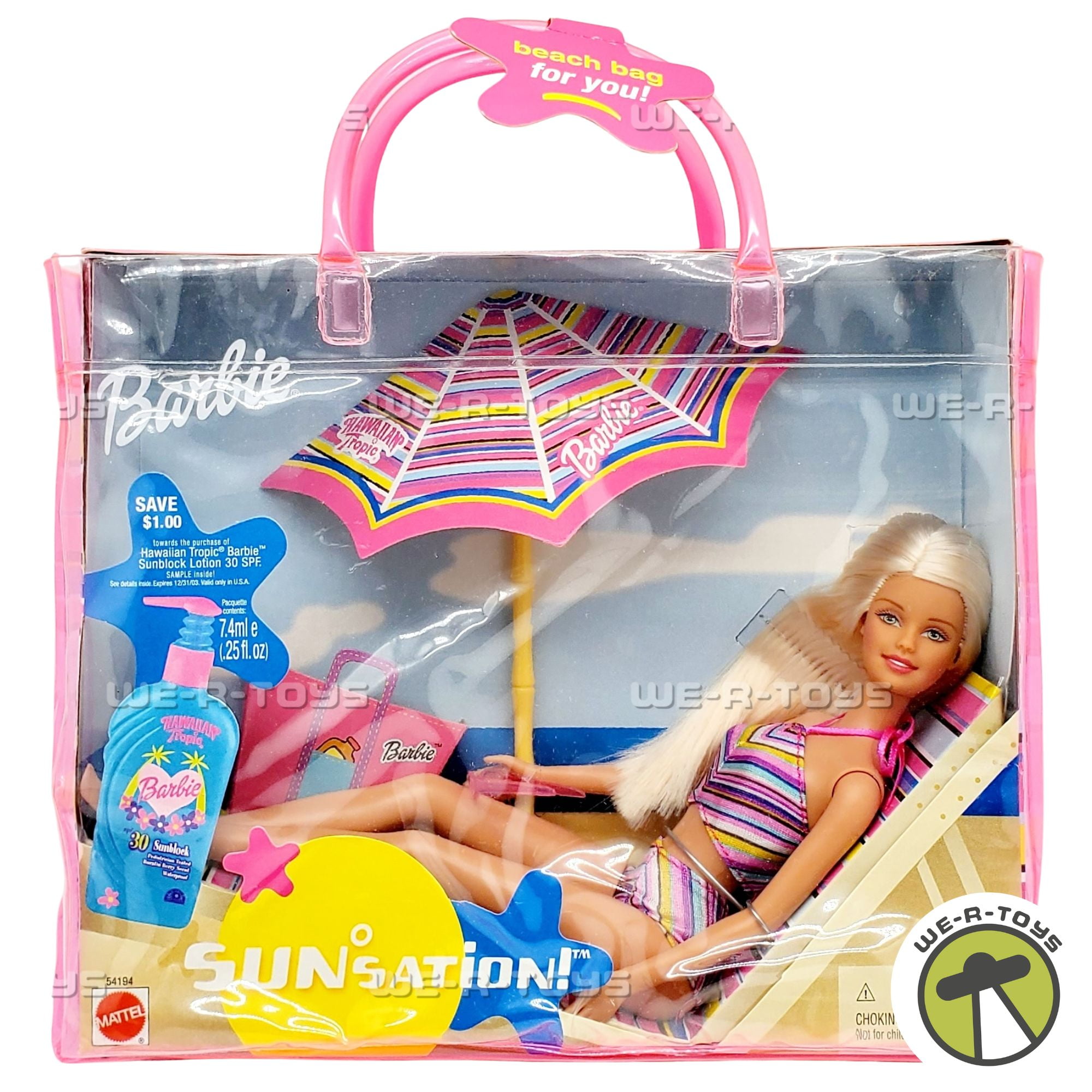 Barbie Sunsation Doll with Carrying Bag 2001 Mattel 54194