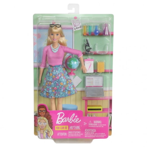 Mattel MTTGJC23 Barbie Teacher Blonde - 4 Piece