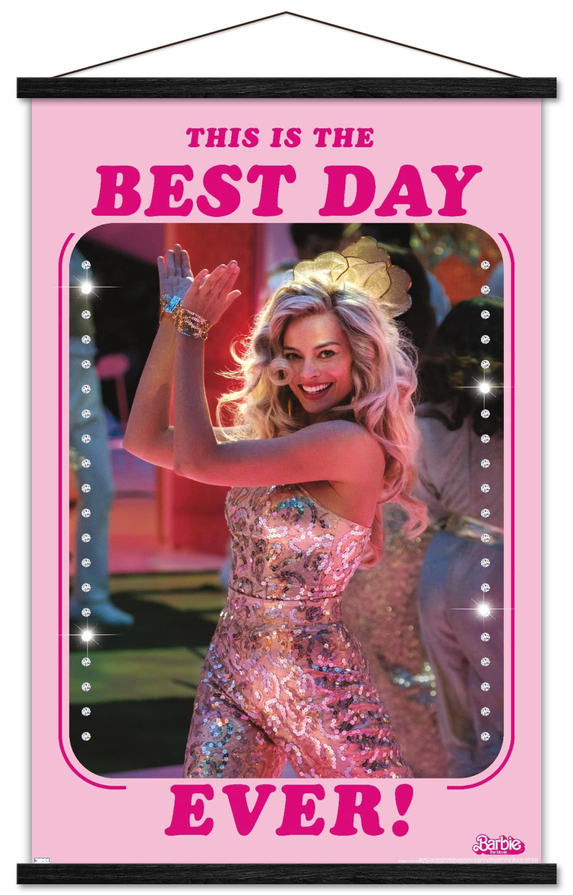Mattel Barbie: The Movie - Best Day Ever Wall Poster with Magnetic Frame, 22.375" x 34"