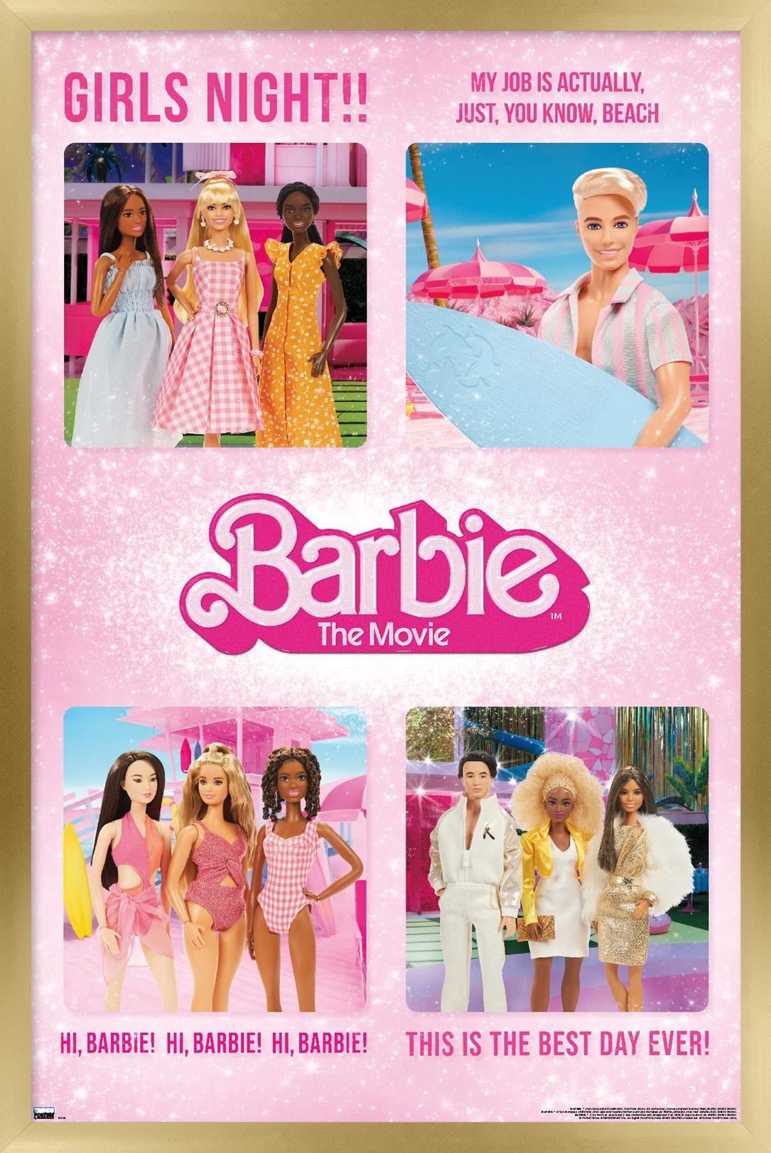 Mattel Barbie: The Movie - Quote Grid Wall Poster, 22.375