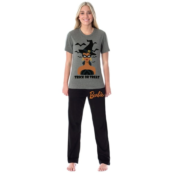Mattel Barbie Womens' Halloween Trick Or Treat Witch Sleep Pajama Set