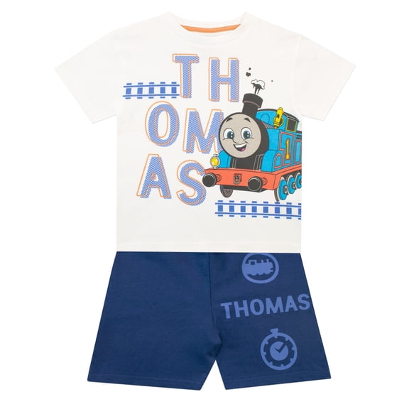 Mattel Boys Thomas The Tank T-Shirt And Shorts Set Blue Sizes 18M-8