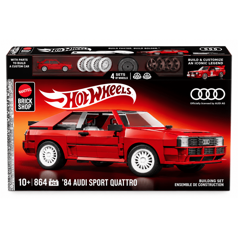 Mattel Brick Shop Hot Wheels '84 Audi Sport quattro Building Toy