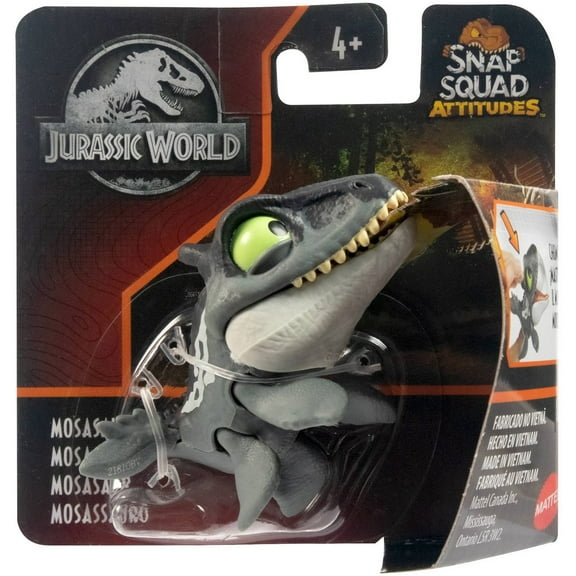 Jurassic World Snap Squad Attitudes Collectible Dinosaur with Snap On Feature