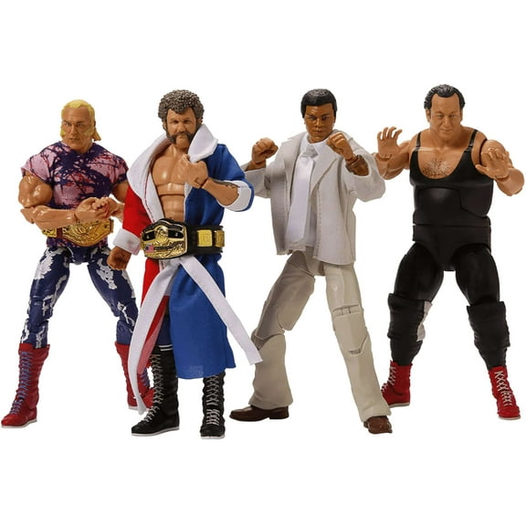 Mattel Collectible Ali Action Figures, Resin WWE, 4 Count
