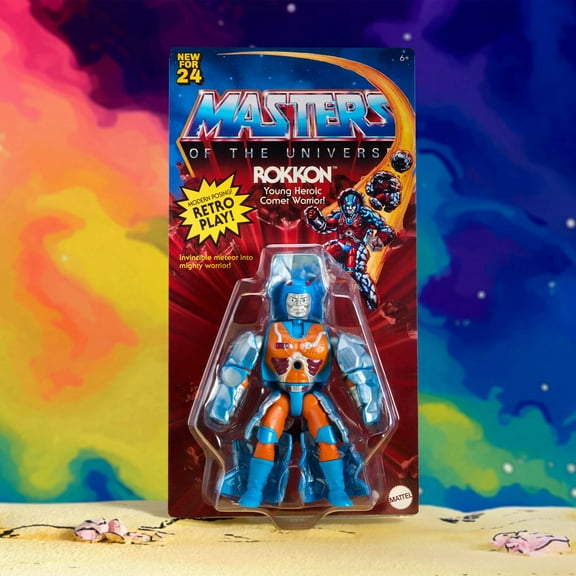 Mattel Collectible Kids Rokkon Action Figure, Masters of The Universe Origins, 5.5"