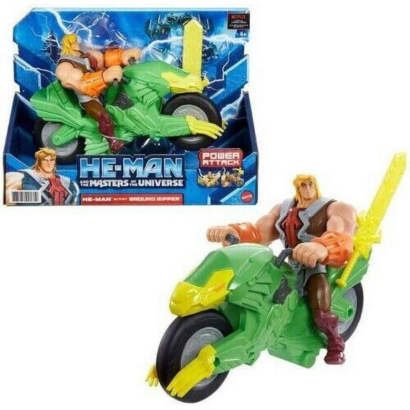 Mattel Collectible - Masters of the Universe Animated He-Man & Ground Ripper wit