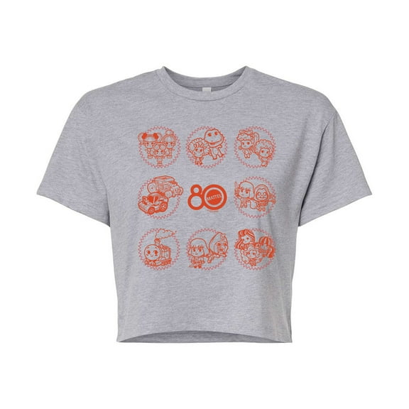 Mattel - Cutie Grid  - Juniors Cropped Graphic T-Shirt