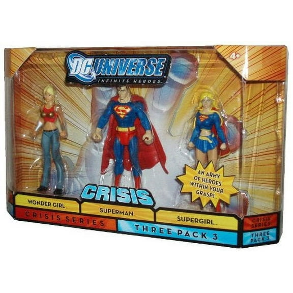 Mattel DC Universe Infinite Heroes 3 - Pack Wondergirl / Superman / Supergirl