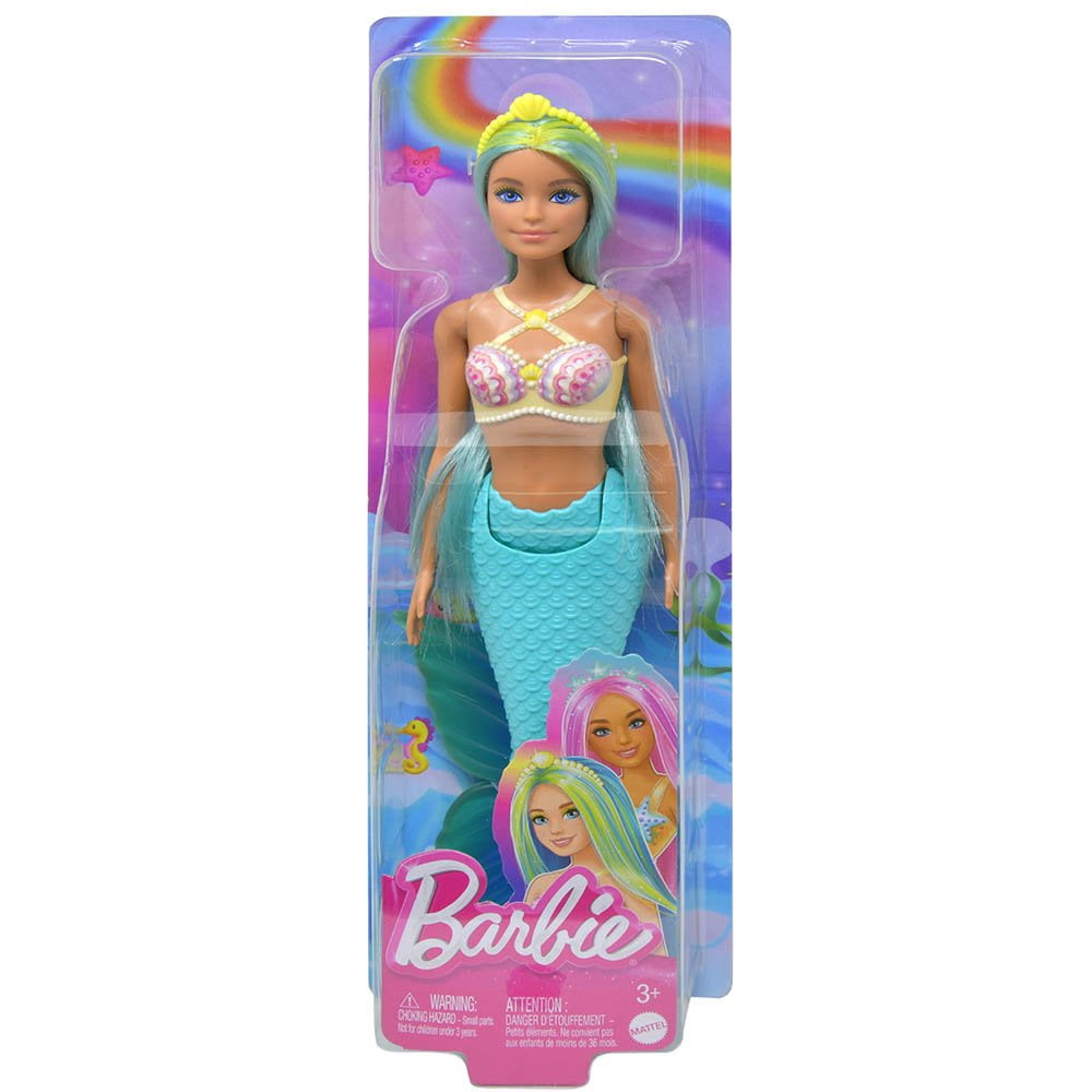 Mattel DP Barbie Mermaid Doll Blue Yellow Walmart Business Supplies