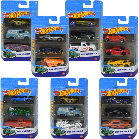 Mattel DP Hot Wheels 3pk. Die Cast Vehicles- SHIP 1 SET RANDOMLY