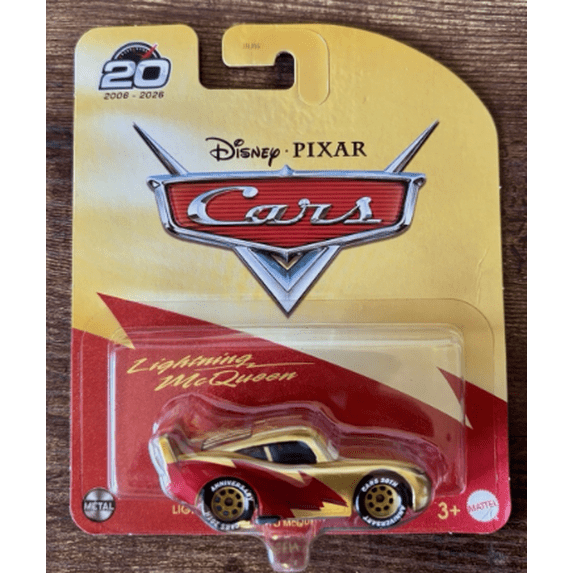 Mattel Disney Pixar Cars Lightning McQueen 20th Anniversary 2006-2026 ...