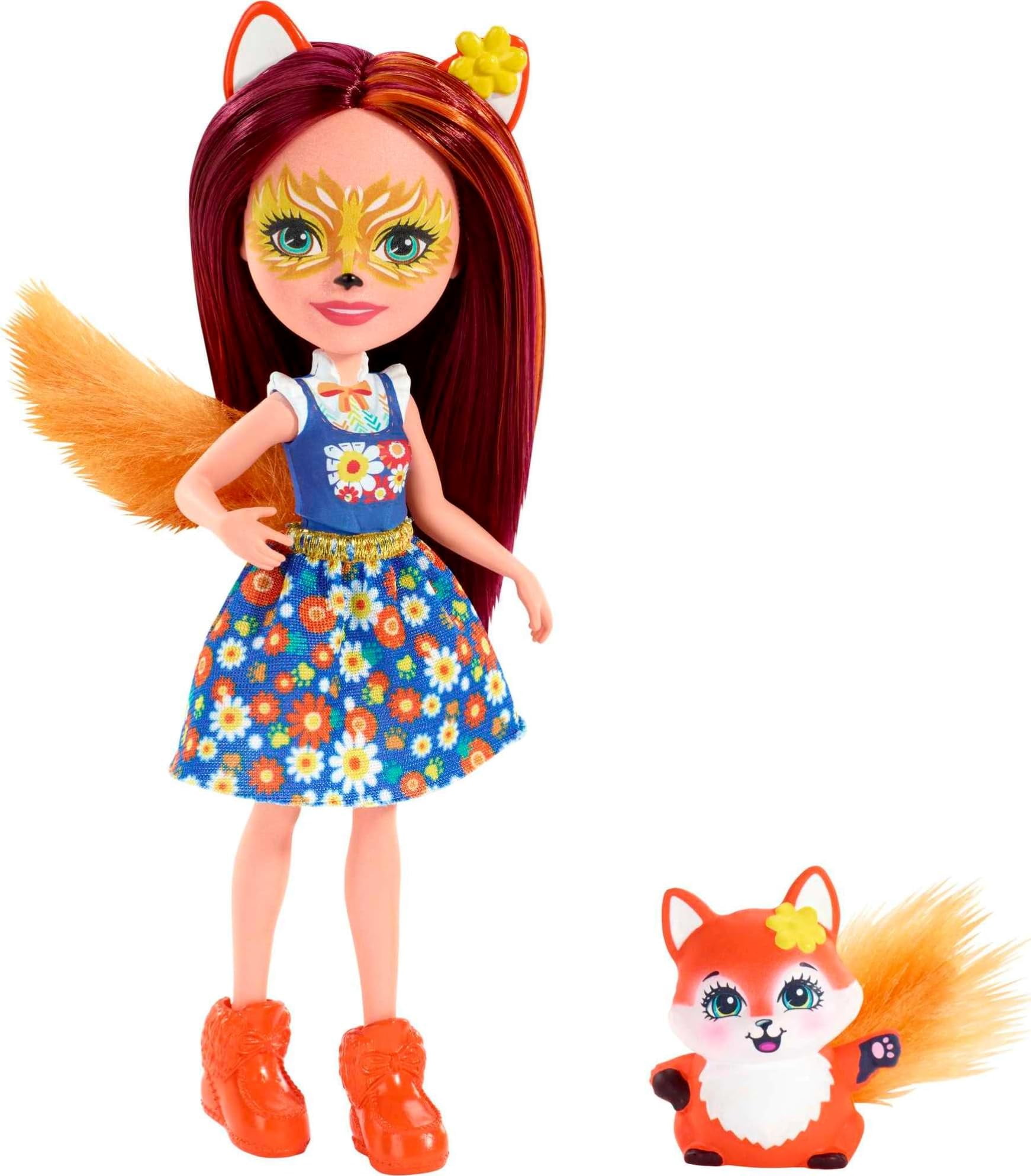 Enchantimals Felicity Fox Doll & Flick Figure - 6-inch Doll With Animal Ears And Tail