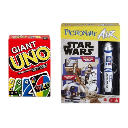 Mattel Game Set: Giant UNO Family Card Game and Pictionary Air Star Wars